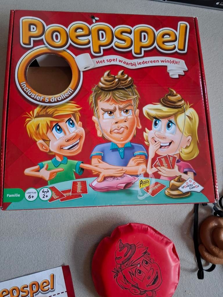 Poepspel van Identity Games - Inclusief 5 drollen, Vijf spelers of meer, Ophalen of Verzenden, Zo goed als nieuw, Identity Games