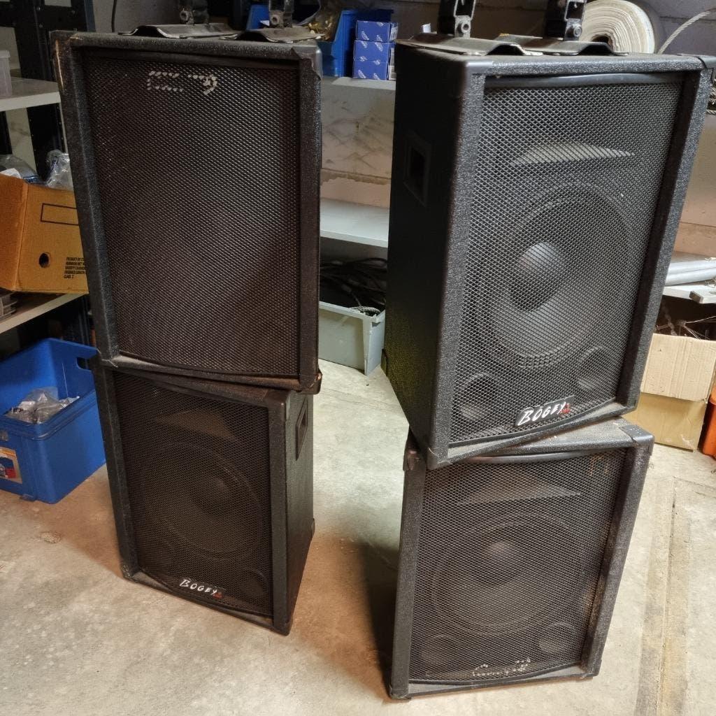 4X GROTE BOGEY PROEL LUIDSPREKERS SPEAKERS, Overige merken, Refurbished, Ophalen of Verzenden, 120 watt of meer