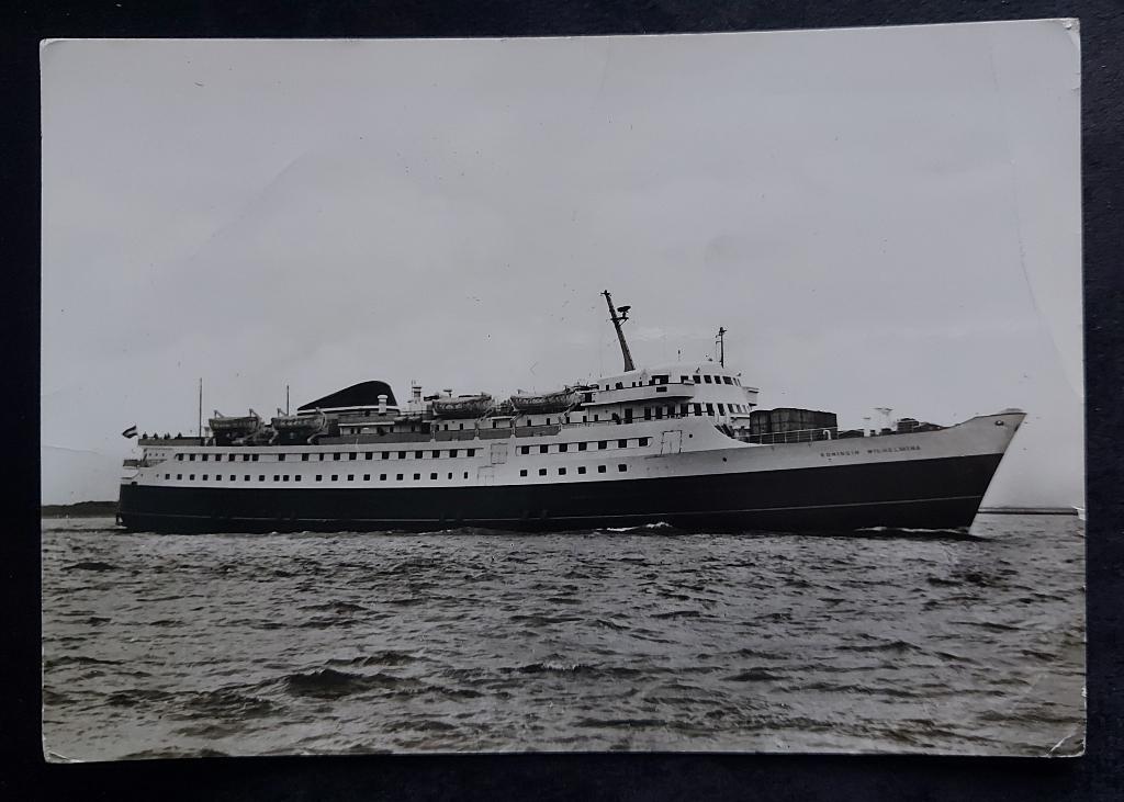 MS. Koningin Wilhelmina, Ophalen of Verzenden, Gebruikt, Kaart, Foto of Prent