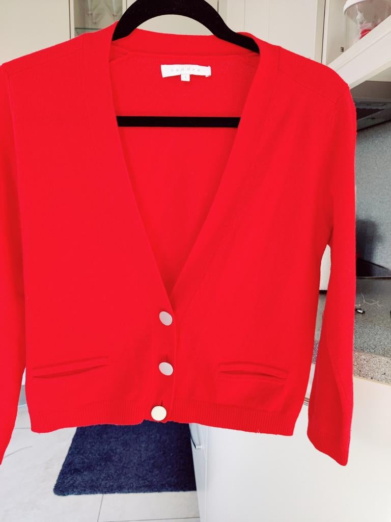 Sandro vest rood als nieuw maat 1 34/36 €139, Ophalen of Verzenden, Zo goed als nieuw, Maat 34 (XS) of kleiner, Rood