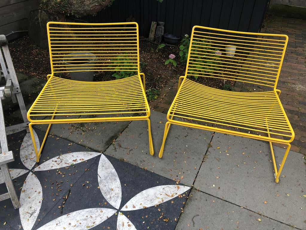 Hay hee loungestoel geel, Tuin en Terras, Ophalen of Verzenden, Zo goed als nieuw, Kunststof