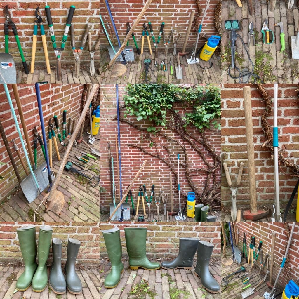 tuingereedschap heggenschaar kliefbijl schep snoeischaar etc, Ophalen of Verzenden, Zo goed als nieuw