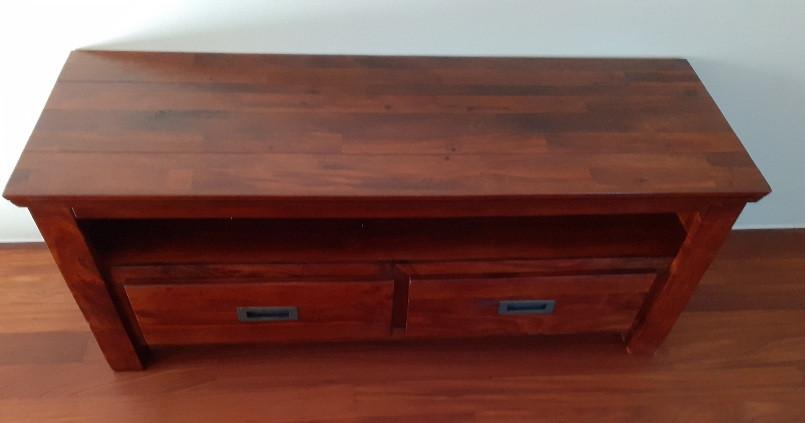 TV kast & Salon tafel, Eikenhout, Zo goed als nieuw, Minder dan 100 cm, 25 tot 50 cm