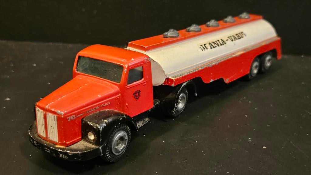 Tekno denmark scania vabis rood wit origineel, Hobby en Vrije tijd, Modelauto's | 1:50, Ophalen of Verzenden, Bus of Vrachtwagen