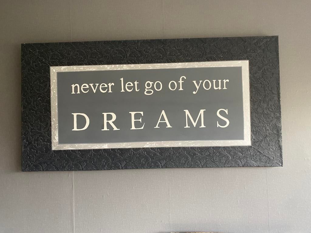 Te koop schilderij baroc stijl zwart wit grijs, Ophalen of Verzenden, Zo goed als nieuw