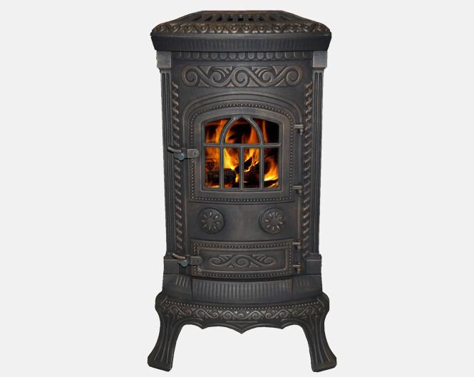 Gietijzeren Houtkachel | Nordflam Plato Patina (6 KW), Huis en Inrichting, Kachels, Niet ingevuld, Niet ingevuld, Ophalen of Verzenden