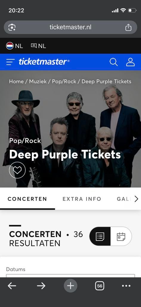 2 tickets Deep Purple, Tickets en Kaartjes, Twee personen, November