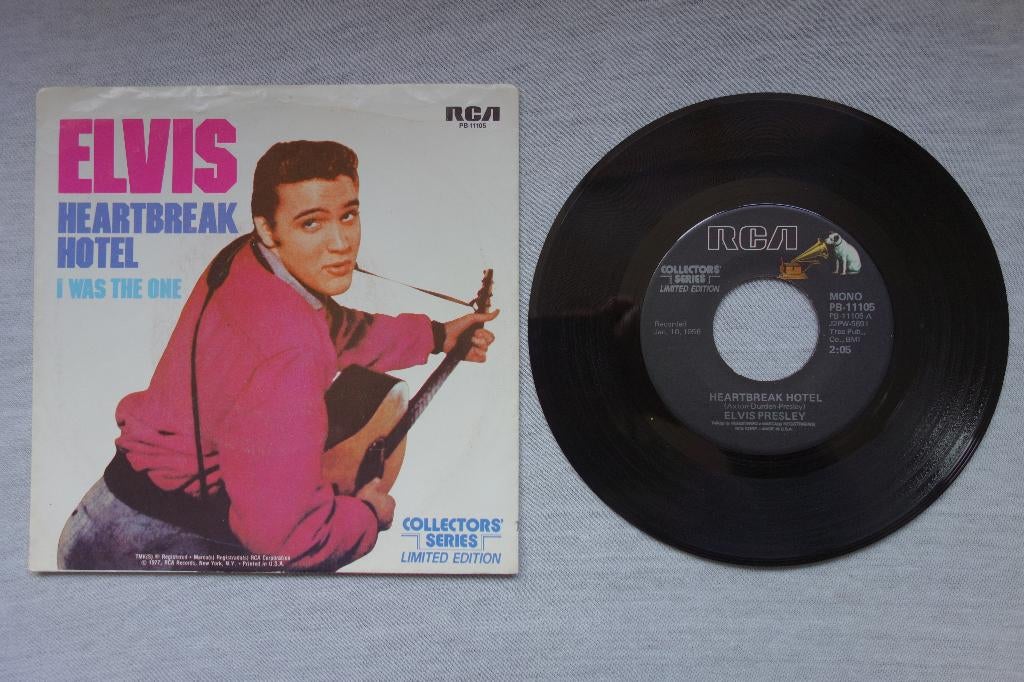 Single Elvis Presley. Heartbreak hotel, 7 inch, Single, Ophalen of Verzenden, Zo goed als nieuw