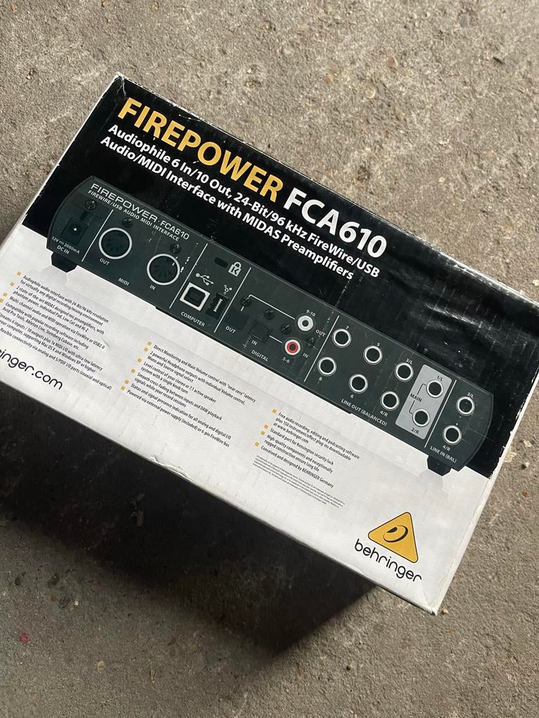 Behringer Firepower FCA610 audio/MIDI interface, Ophalen, Zo goed als nieuw, 5 tot 10 kanalen, Microfooningang