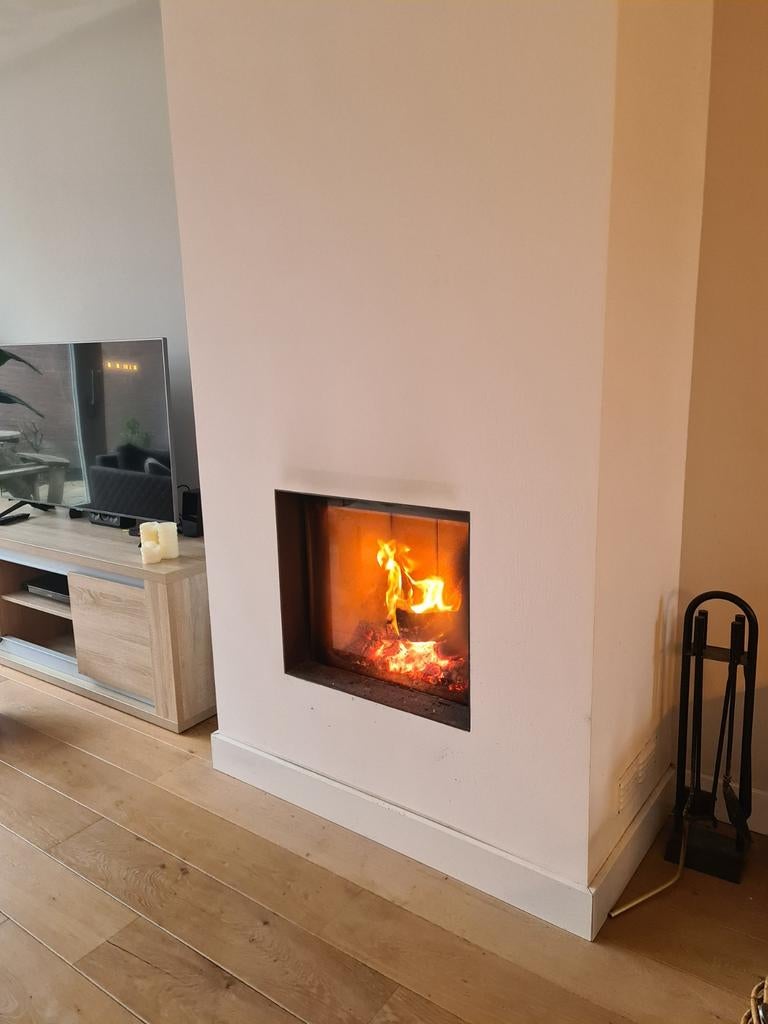 Kalfire Liftdeur Hout haard W60/41F met Convectiekanalen, Ophalen, Gebruikt, Inbouwhaard, Houthaard