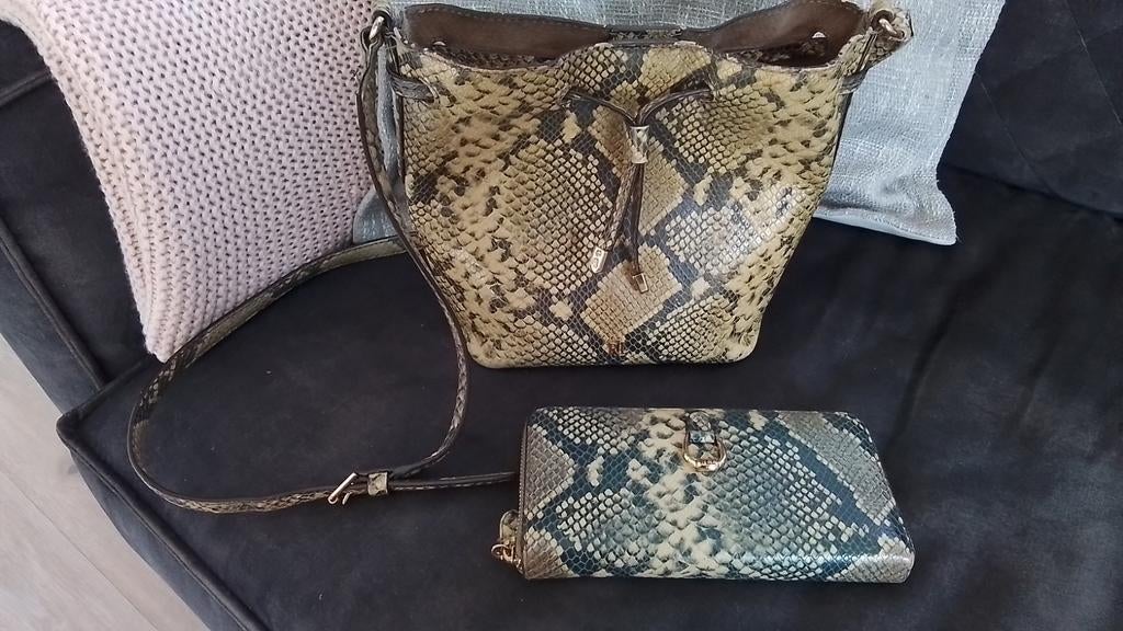 Ralf lauren schouder/crossbody tas met portemonnee., Ophalen of Verzenden, Gebruikt, Overige kleuren, Schoudertasje