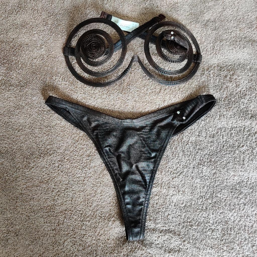 Zeldzame Nicole Olivier bikini -  (slang) Nieuw, wel gepast, Kleding | Dames, Badmode en Zwemkleding, Nieuw, Bikini, Zwart, Ophalen of Verzenden