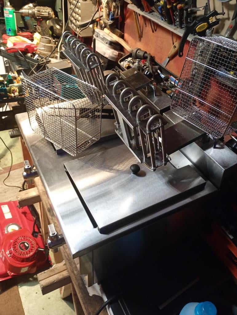 Professionele Duo Frituurpan voor Restaurants - RVS, 4 liter of meer, Ophalen, Gebruikt, Duo-friteuse