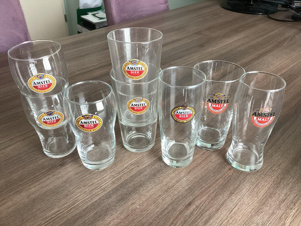 Amstel Bier Glazen Set - Diverse Maten, Ophalen, Meerkleurig, Overige merken, Glas