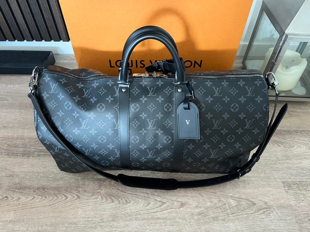Louis Vuitton keepall 55 bandouliere, 40 tot 60 cm, 30 cm of meer, Bruin, Minder dan 35 cm