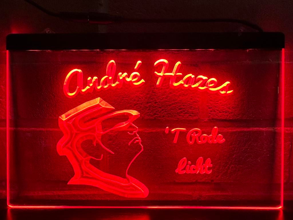 Led Lichtbord ANDRE HAZES 3d neon look, Ophalen of Verzenden, Nieuw, Lichtbak of (neon) lamp