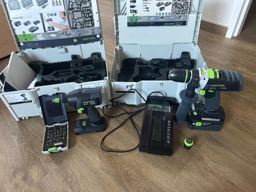 Festool 18v boormachine set, Doe-het-zelf en Verbouw, Gereedschap | Boormachines, Ophalen of Verzenden, Zo goed als nieuw, Boormachine
