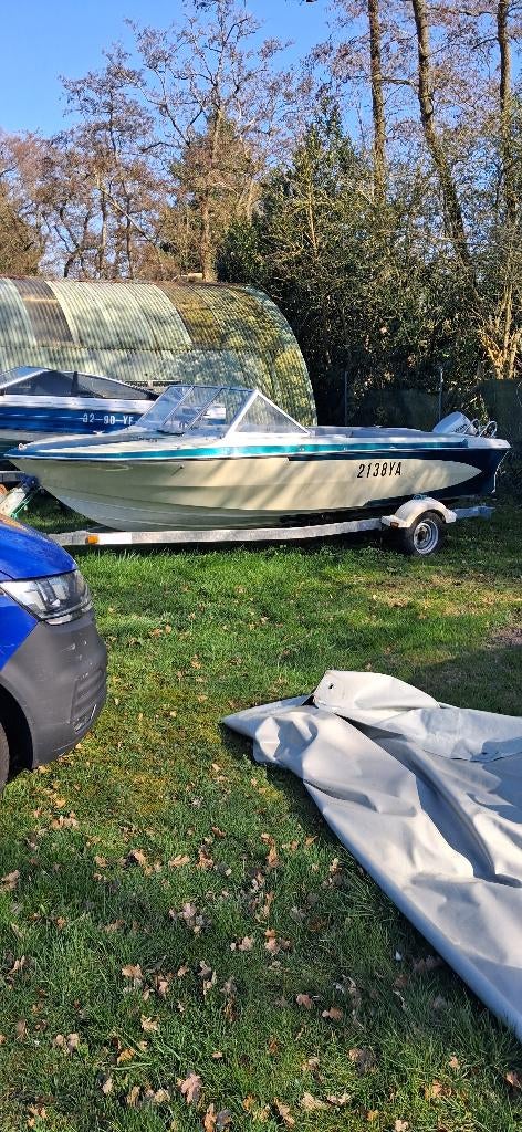 Motorboot glastron met 20 pk honda 4 takt, Ophalen, Gebruikt, Minder dan 70 pk, 3 tot 6 meter