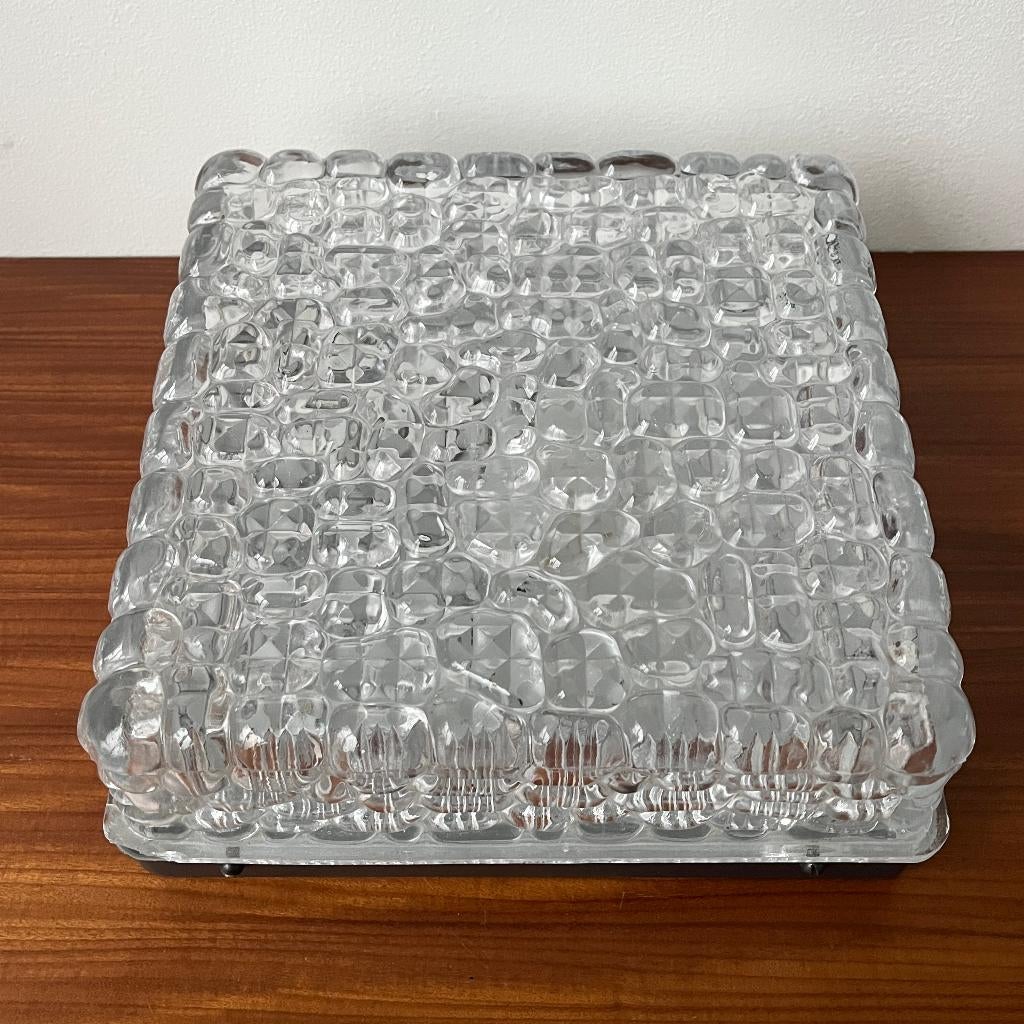 Jaren 50 60 vintage plafondlamp kristalglas RZB, Gebruikt, Kristal, West germany, RZB