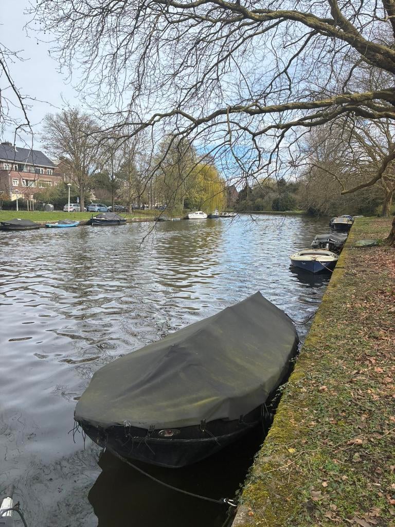 Sloep, stalen vlet 8-10 personen, Watersport en Boten, Motorboten en Motorjachten, Ophalen, Gebruikt, Staal, Benzine