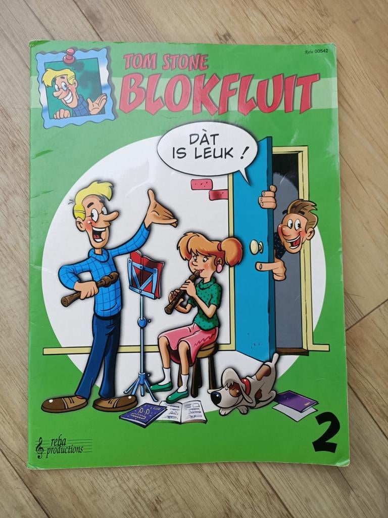 Tom Stone Blokfluit Boek Deel 2 - Leer Blokfluit Spelen, Ophalen of Verzenden, Gebruikt, Les of Cursus, Blokfluit