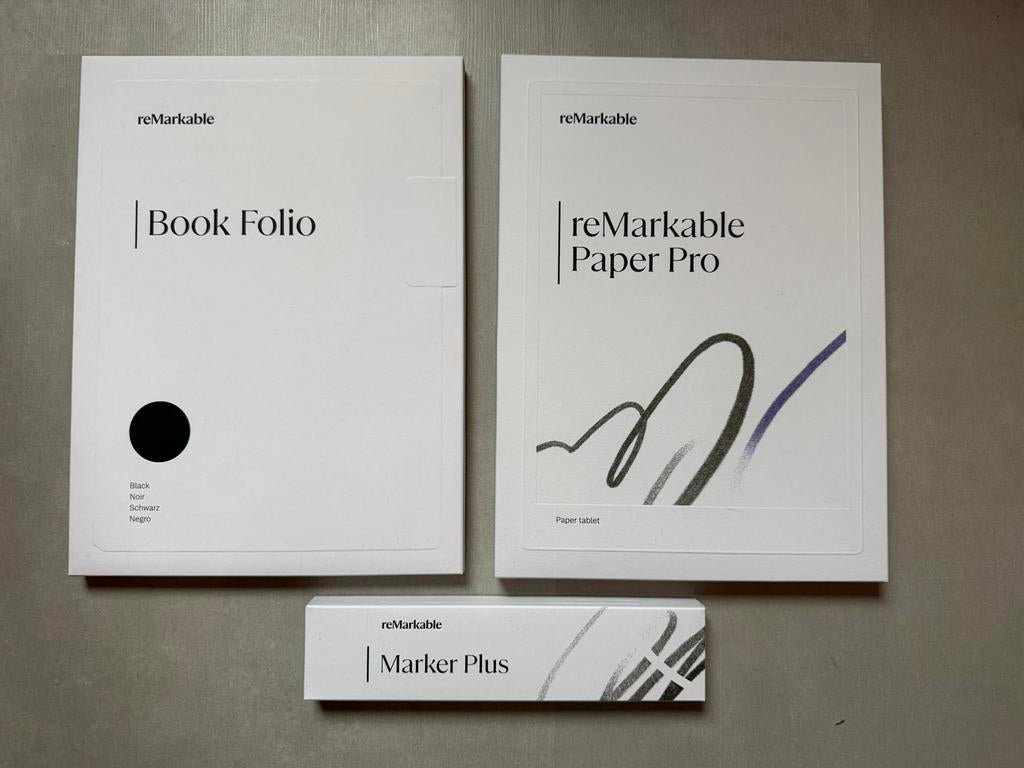 reMarkable Paper Pro met Book Folio en Marker Plus, Computers en Software, E-readers, Touchscreen, Nieuw, Ophalen of Verzenden