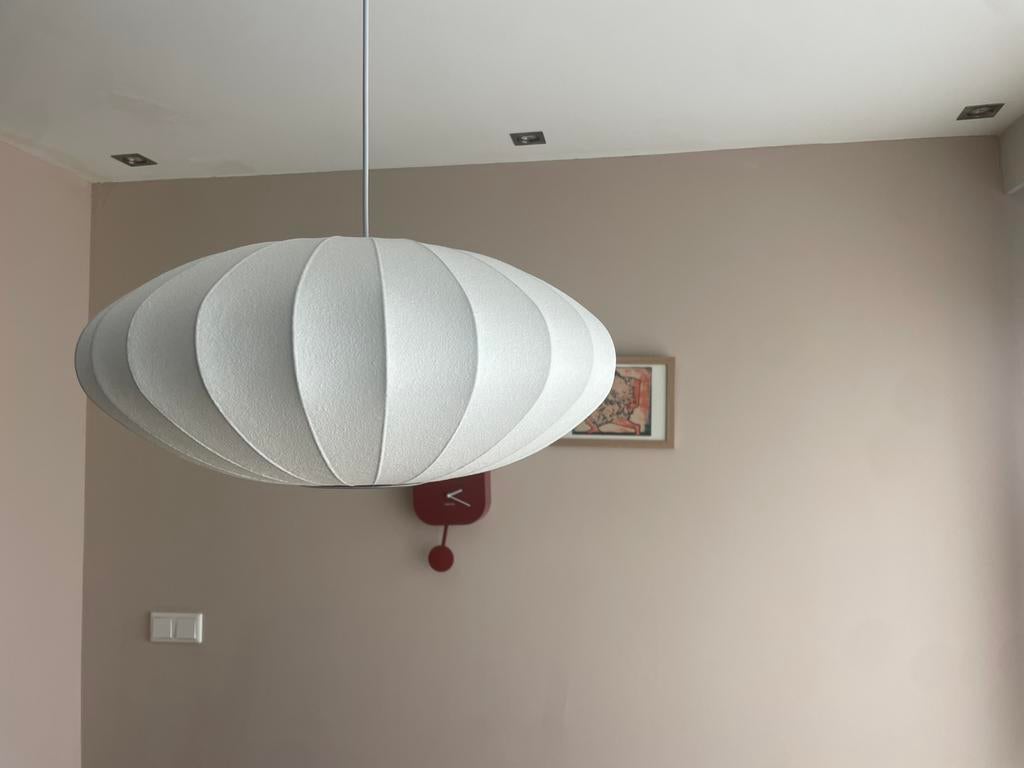 Nelson Saucer bubble lamp look a like van kunstzijde, Ophalen of Verzenden, Zo goed als nieuw, Japandi scandinavisch, 50 tot 75 cm