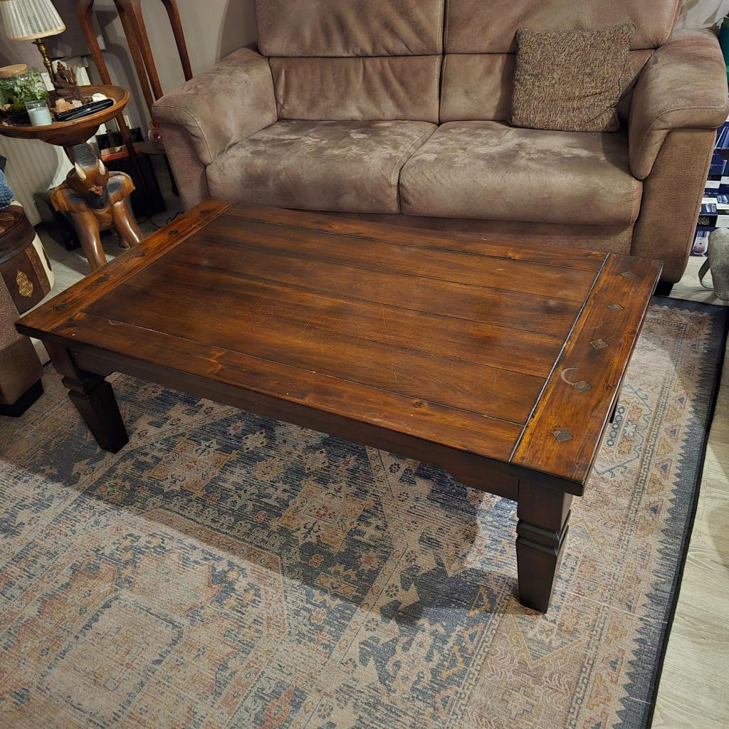 Eettafel en salontafel koloniaal, Ophalen, Gebruikt, 50 tot 75 cm, 50 tot 100 cm