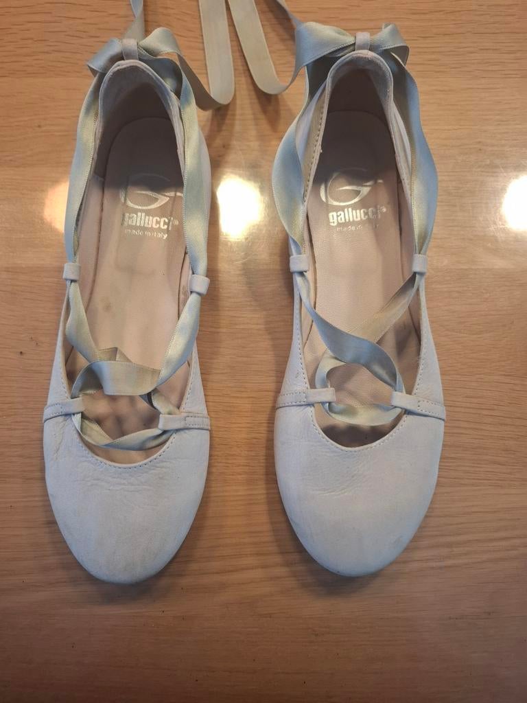 Gallucci ballerina's met linten beige/grijs, Ophalen, Gebruikt, Meisje, Schoenen