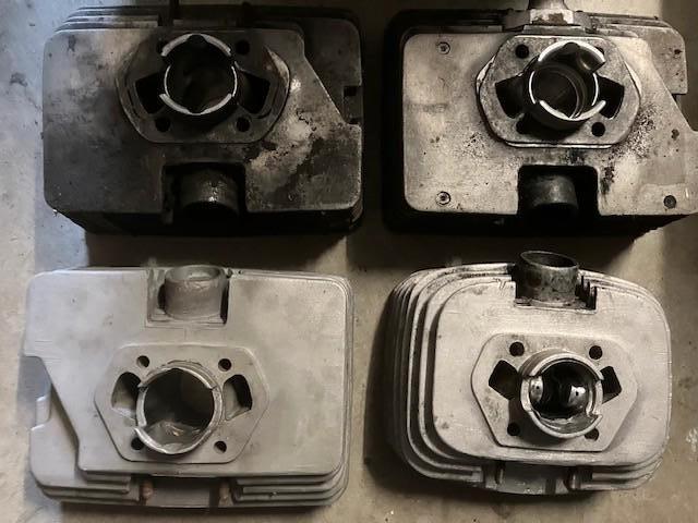 Partij Zundapp cilinders en cilinderkoppen incl 2 x zuiger, Ophalen, Gebruikt, Cilinder