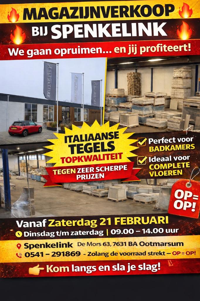 tegels, 60 cm of meer, Nieuw, Ophalen of Verzenden, 10 m² of meer