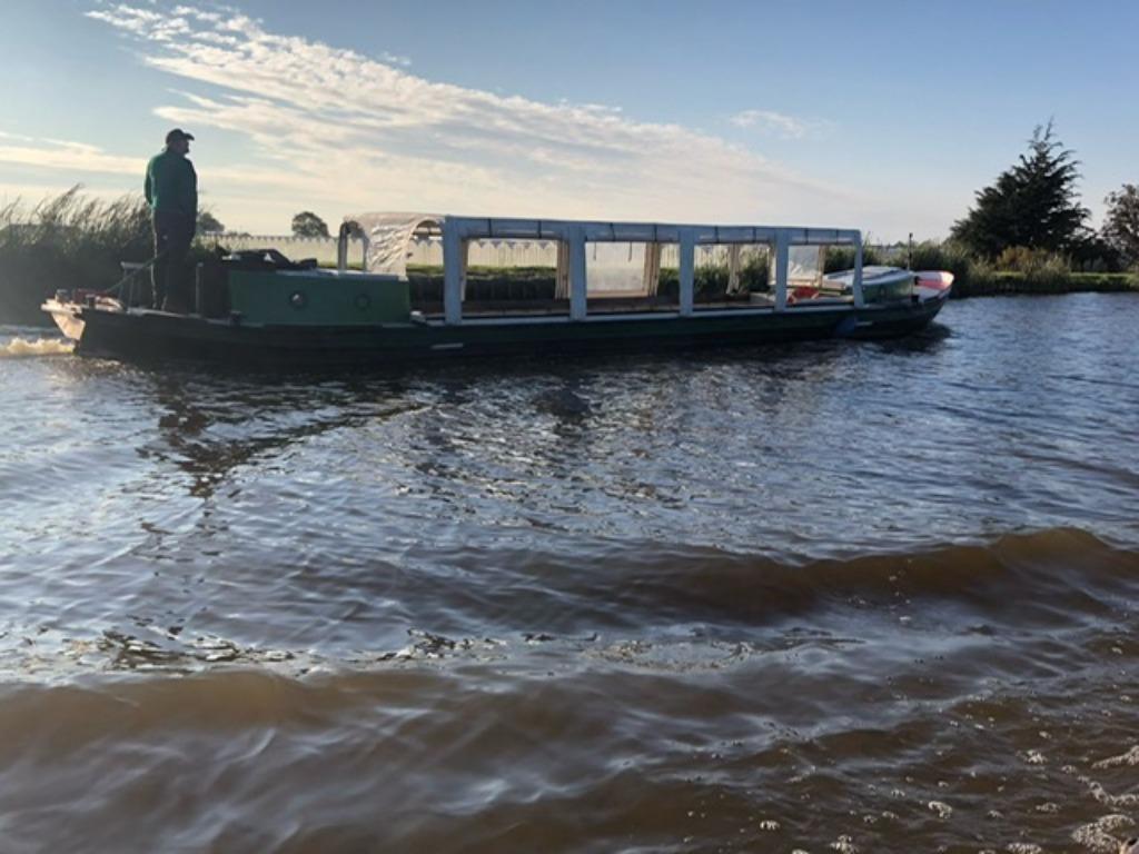 Zeer nette Kagenaar, Rondvaartboot, Praam, Westlander Vlet, Watersport en Boten, Platbodems, Gebruikt, 12 meter of meer, Staal