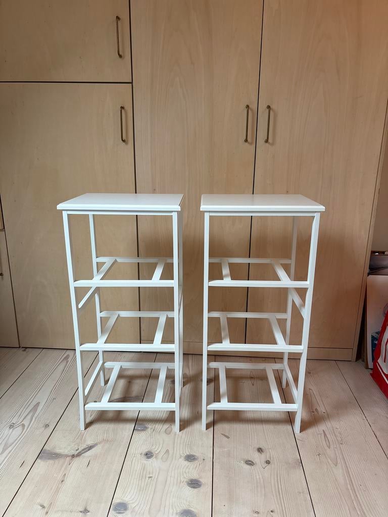 Witte Opbergkastjes - Set van 2, Minder dan 55 cm, Ophalen of Verzenden, Zo goed als nieuw, 60 cm of meer