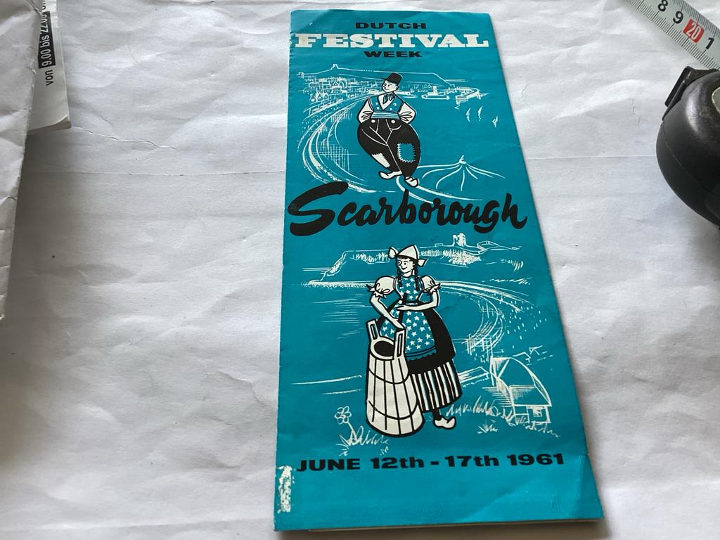 Oude Affiche Dutch Festival Week Scarborough 1961, Verzamelen, Merken en Reclamevoorwerpen, Ophalen of Verzenden