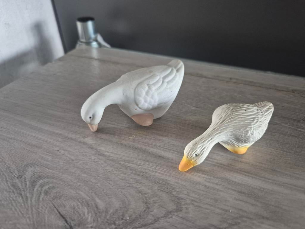 2 ganzen beeldjes, Ophalen of Verzenden, Zo goed als nieuw, Dier