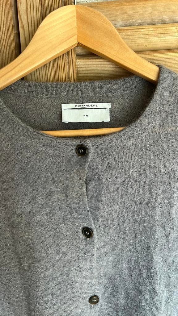 Pomandere vest grijs zgan, Ophalen of Verzenden, Zo goed als nieuw, Maat 46/48 (XL) of groter, Grijs