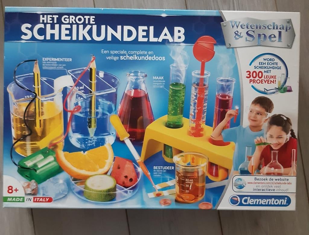 Het grote scheikundelab Clementoni, Ophalen, Zo goed als nieuw, Ontdekken
