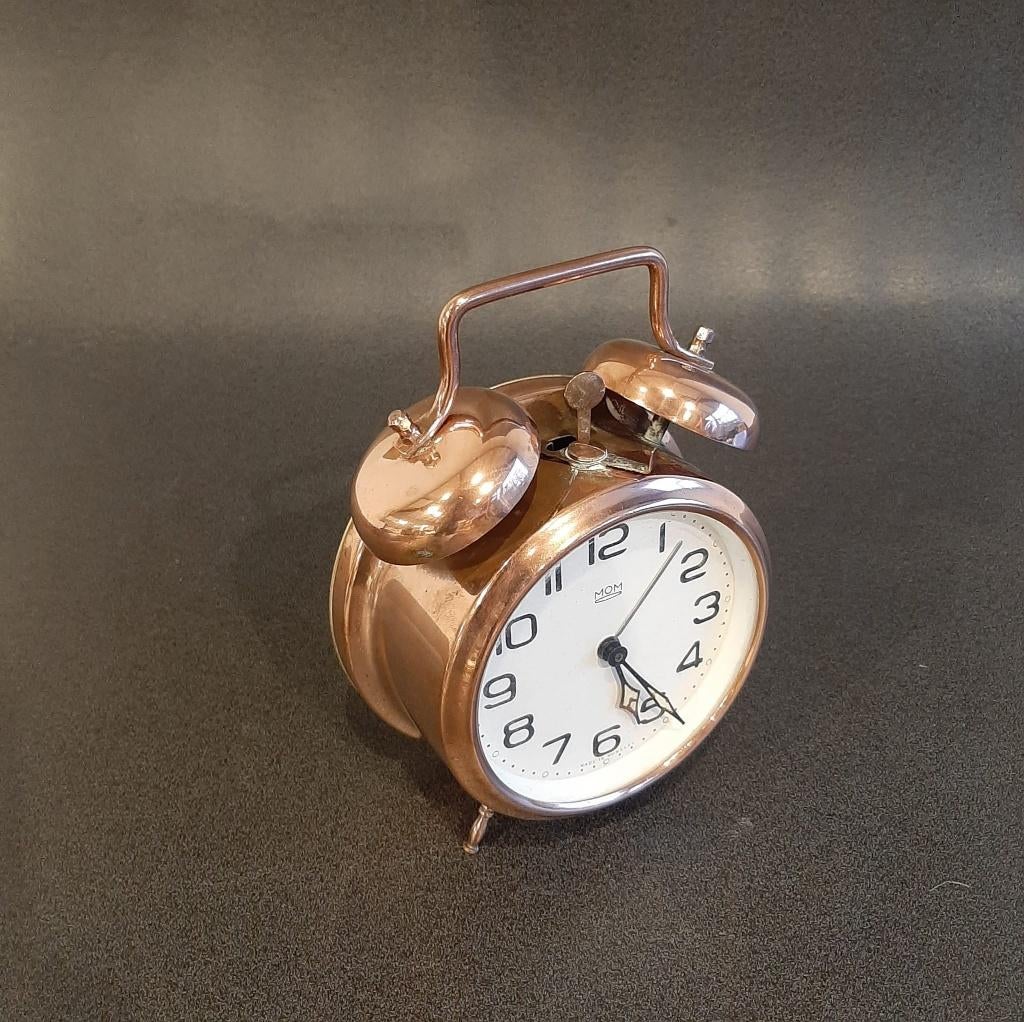 opwindbare koperen klok, Antiek en Kunst, Antiek | Klokken, Ophalen of Verzenden