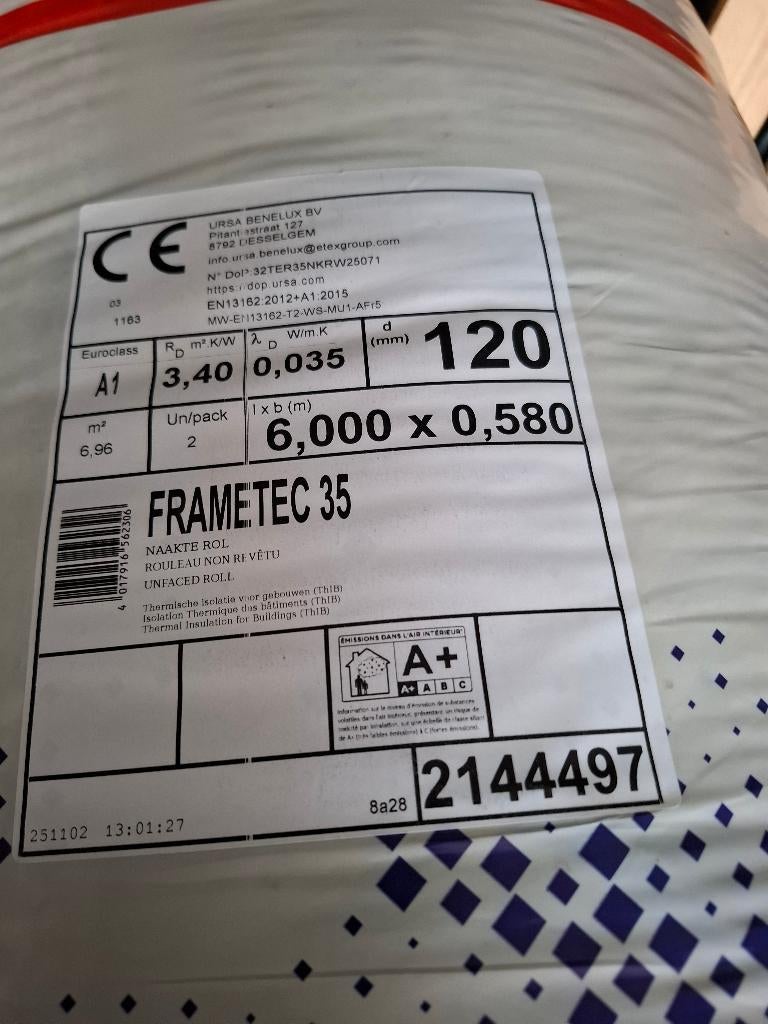 Isolatie, Ophalen, Overige materialen, 12 cm of meer, Nieuw