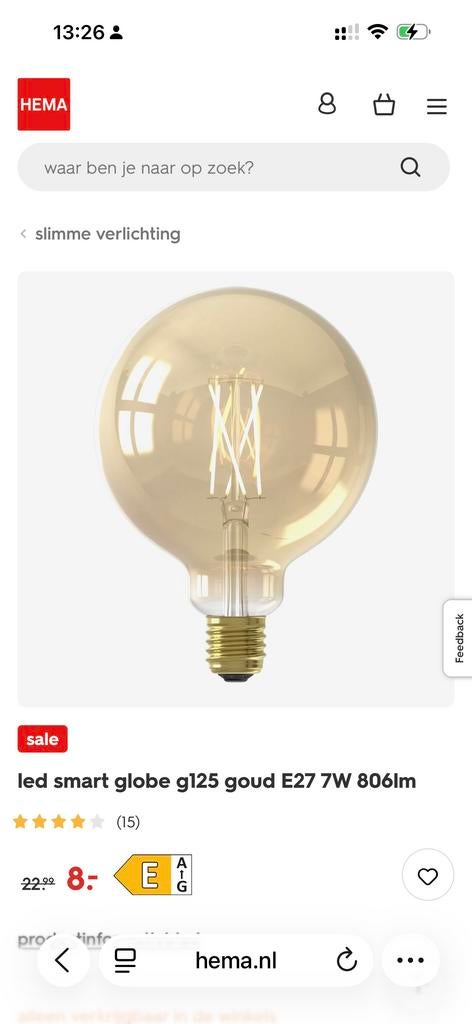 HEMA Smart Wifi Lampen - 10 stuks nieuw, Led-lamp, Minder dan 30 watt, Soft of Flame, Nieuw