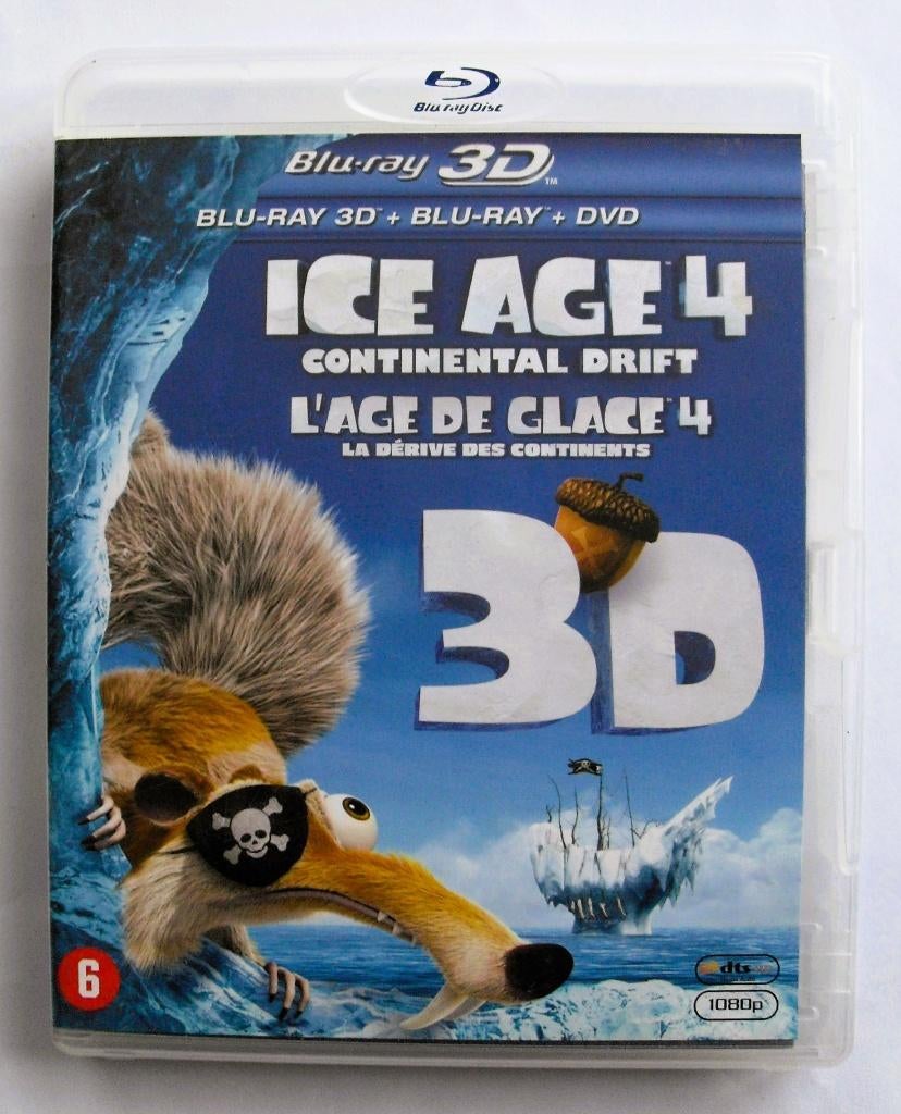 Ice Age 4 - 3D (originele blurays & dvd) Continental Drift, Ophalen of Verzenden, Zo goed als nieuw, Tekenfilms en Animatie