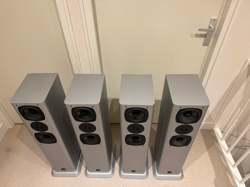 Phonar p200 MKlll 4 stuks, Audio, Tv en Foto, Luidsprekers, Gebruikt, 60 tot 120 watt, Front, Rear of Stereo speakers, Ophalen