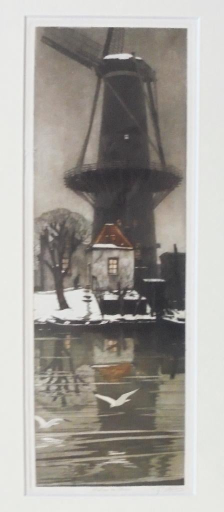 Tjeerd Bottema.Kleurenets molen de Stier., Ophalen of Verzenden