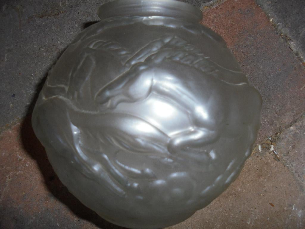 ART DECO VAAS  met paarden  1930-1950jr, Antiek en Kunst, Ophalen of Verzenden