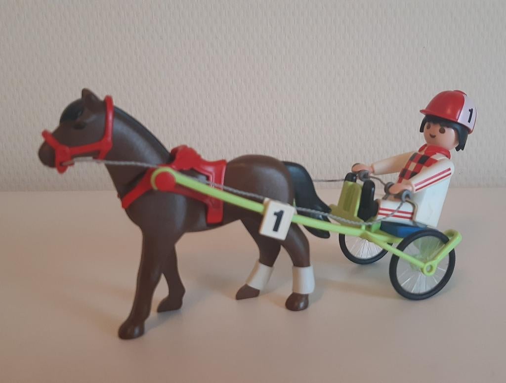 Playmobil 4192 Jockey met wedstrijdpaard (Set 410), Ophalen of Verzenden, Zo goed als nieuw, Complete set