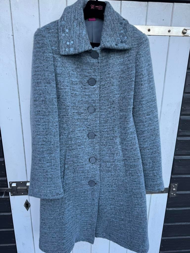 Save the Queen winterjas, Kleding | Dames, Ophalen of Verzenden, Zo goed als nieuw, Maat 46/48 (XL) of groter, Grijs