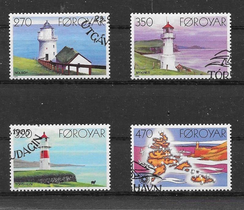 Denemarken (Faeröer) Michel 121-124 gestempeld, Ophalen of Verzenden, Denemarken, Gestempeld