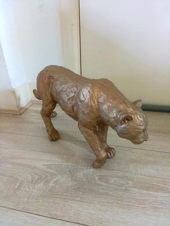 Schitterende Panter (Goudkleurig) voor Binnen en Buiten, Verzamelen, Beelden en Beeldjes, Ophalen of Verzenden, Nieuw, Dier
