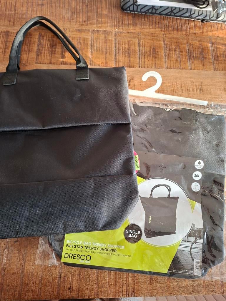 2 Afneembare Zwarte Fietstassen - Dresco Trendy Shopper, Ophalen of Verzenden, Nieuw, Dresco
