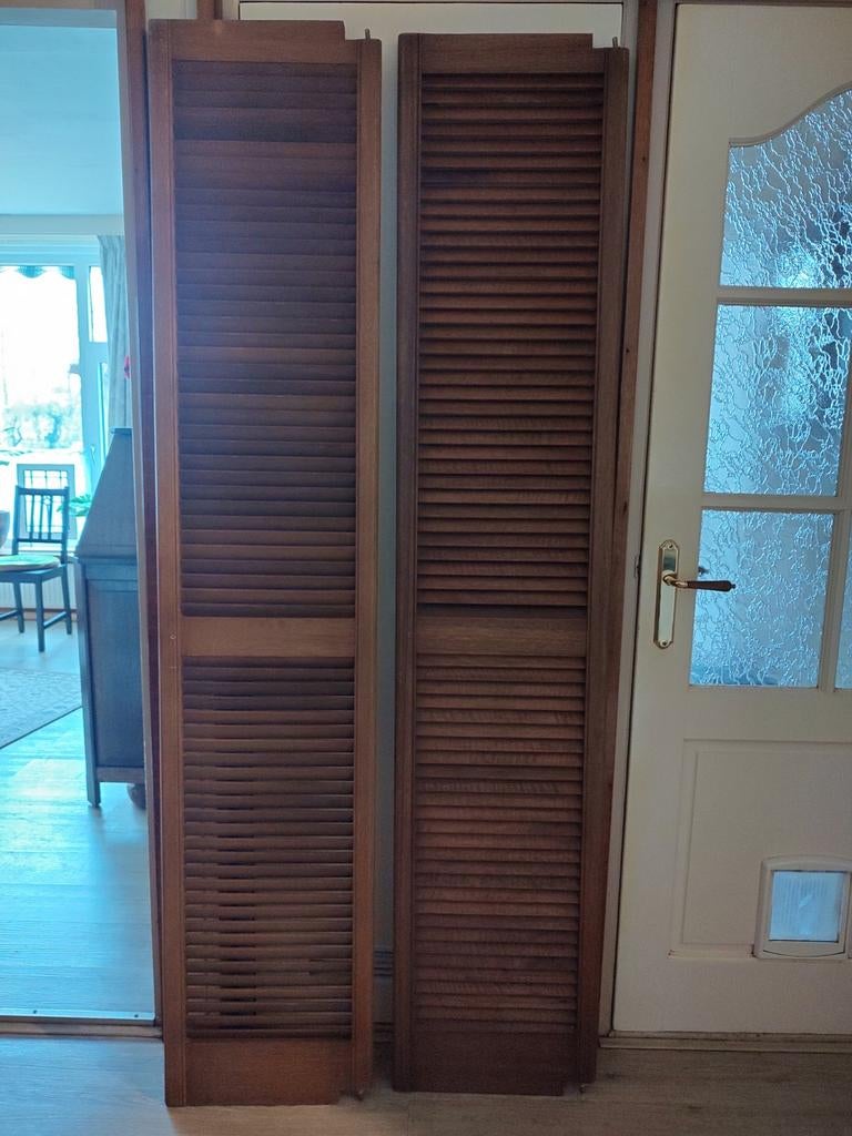 Mooie Louvre deuren - set van 2 stuks., Ophalen, Binnendeur, Minder dan 200 cm